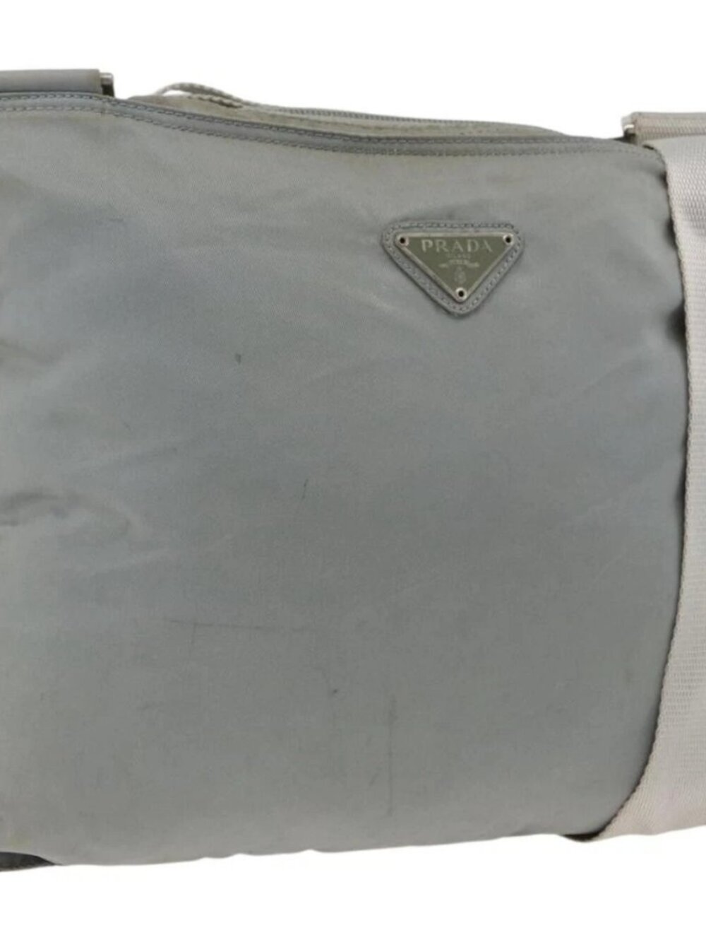 PRADA Shoulder Bag Nylon Gray Silver Auth - Picture 7 of 16